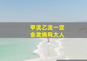 甲流乙流一定会发烧吗大人