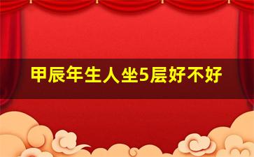 甲辰年生人坐5层好不好