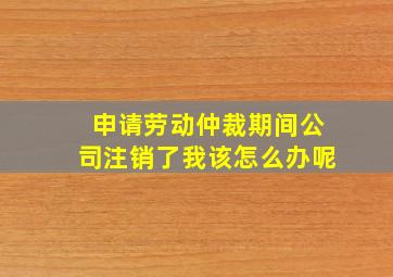 申请劳动仲裁期间公司注销了我该怎么办呢