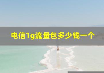 电信1g流量包多少钱一个