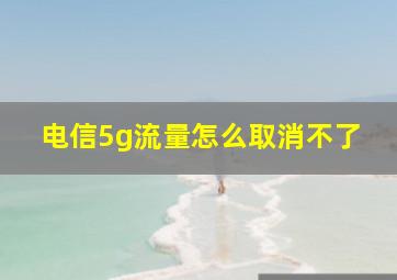 电信5g流量怎么取消不了