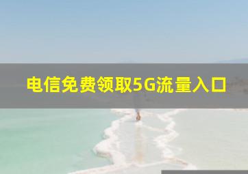 电信免费领取5G流量入口