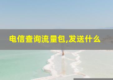 电信查询流量包,发送什么