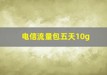 电信流量包五天10g