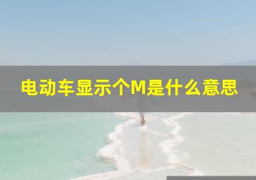 电动车显示个M是什么意思