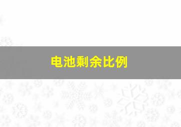 电池剩余比例