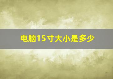 电脑15寸大小是多少