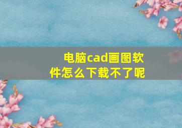 电脑cad画图软件怎么下载不了呢