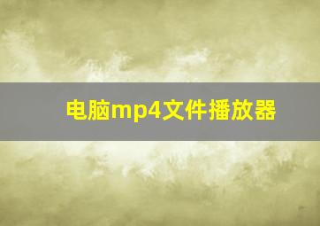 电脑mp4文件播放器