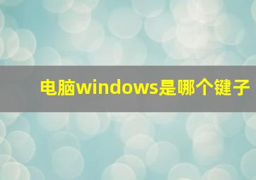 电脑windows是哪个键子