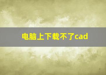 电脑上下载不了cad