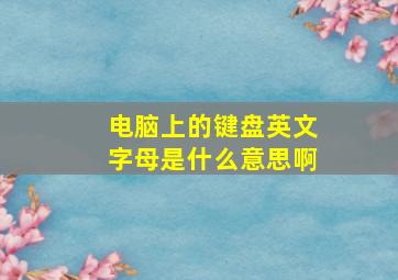 电脑上的键盘英文字母是什么意思啊