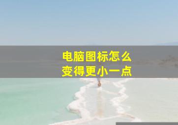 电脑图标怎么变得更小一点