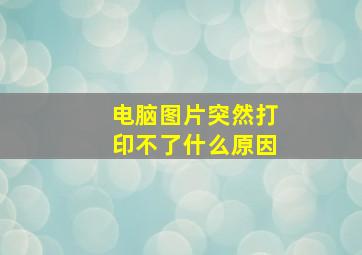 电脑图片突然打印不了什么原因