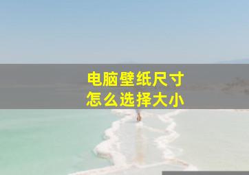 电脑壁纸尺寸怎么选择大小