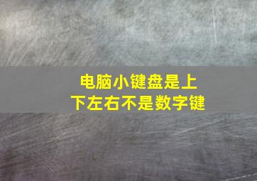 电脑小键盘是上下左右不是数字键