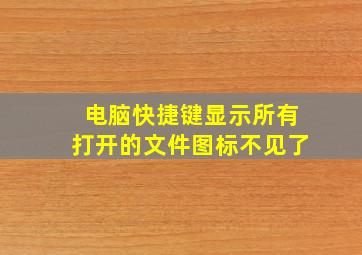 电脑快捷键显示所有打开的文件图标不见了