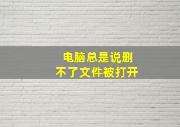 电脑总是说删不了文件被打开