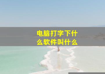 电脑打字下什么软件叫什么