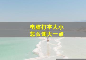 电脑打字大小怎么调大一点