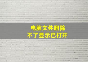 电脑文件删除不了显示已打开