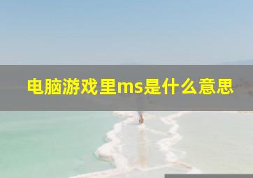 电脑游戏里ms是什么意思