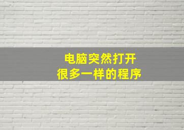 电脑突然打开很多一样的程序