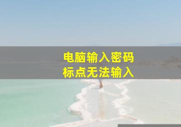 电脑输入密码标点无法输入