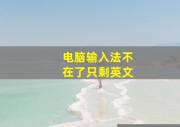 电脑输入法不在了只剩英文