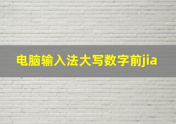 电脑输入法大写数字前jia