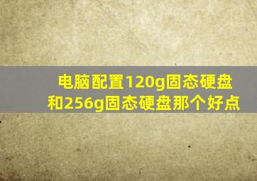 电脑配置120g固态硬盘和256g固态硬盘那个好点