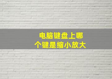 电脑键盘上哪个键是缩小放大