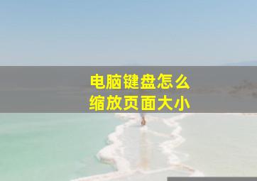 电脑键盘怎么缩放页面大小