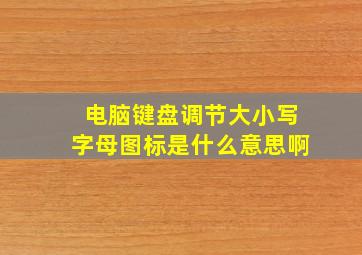 电脑键盘调节大小写字母图标是什么意思啊