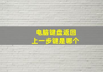 电脑键盘返回上一步键是哪个