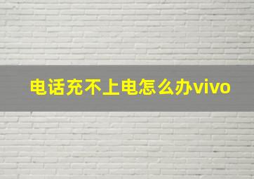 电话充不上电怎么办vivo