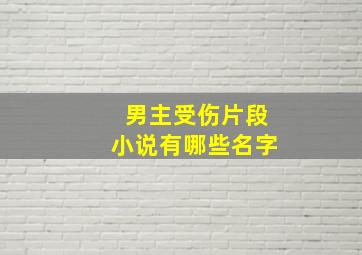 男主受伤片段小说有哪些名字