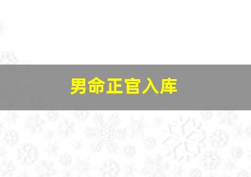 男命正官入库