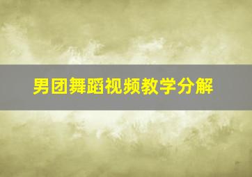 男团舞蹈视频教学分解