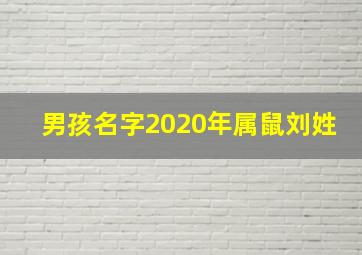 男孩名字2020年属鼠刘姓