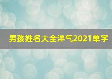 男孩姓名大全洋气2021单字