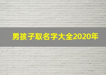 男孩子取名字大全2020年