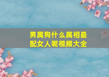 男属狗什么属相最配女人呢视频大全