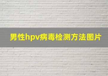 男性hpv病毒检测方法图片