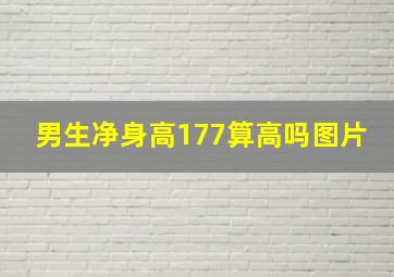 男生净身高177算高吗图片