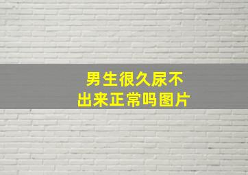 男生很久尿不出来正常吗图片