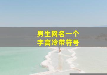 男生网名一个字高冷带符号