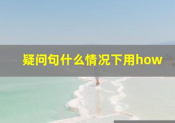 疑问句什么情况下用how