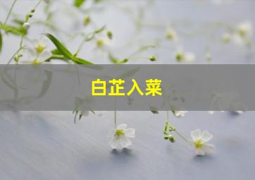 白芷入菜