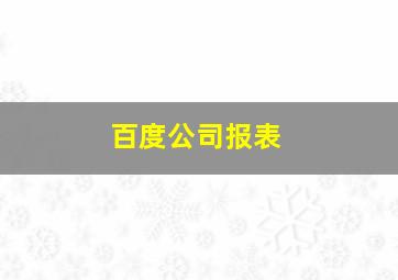 百度公司报表